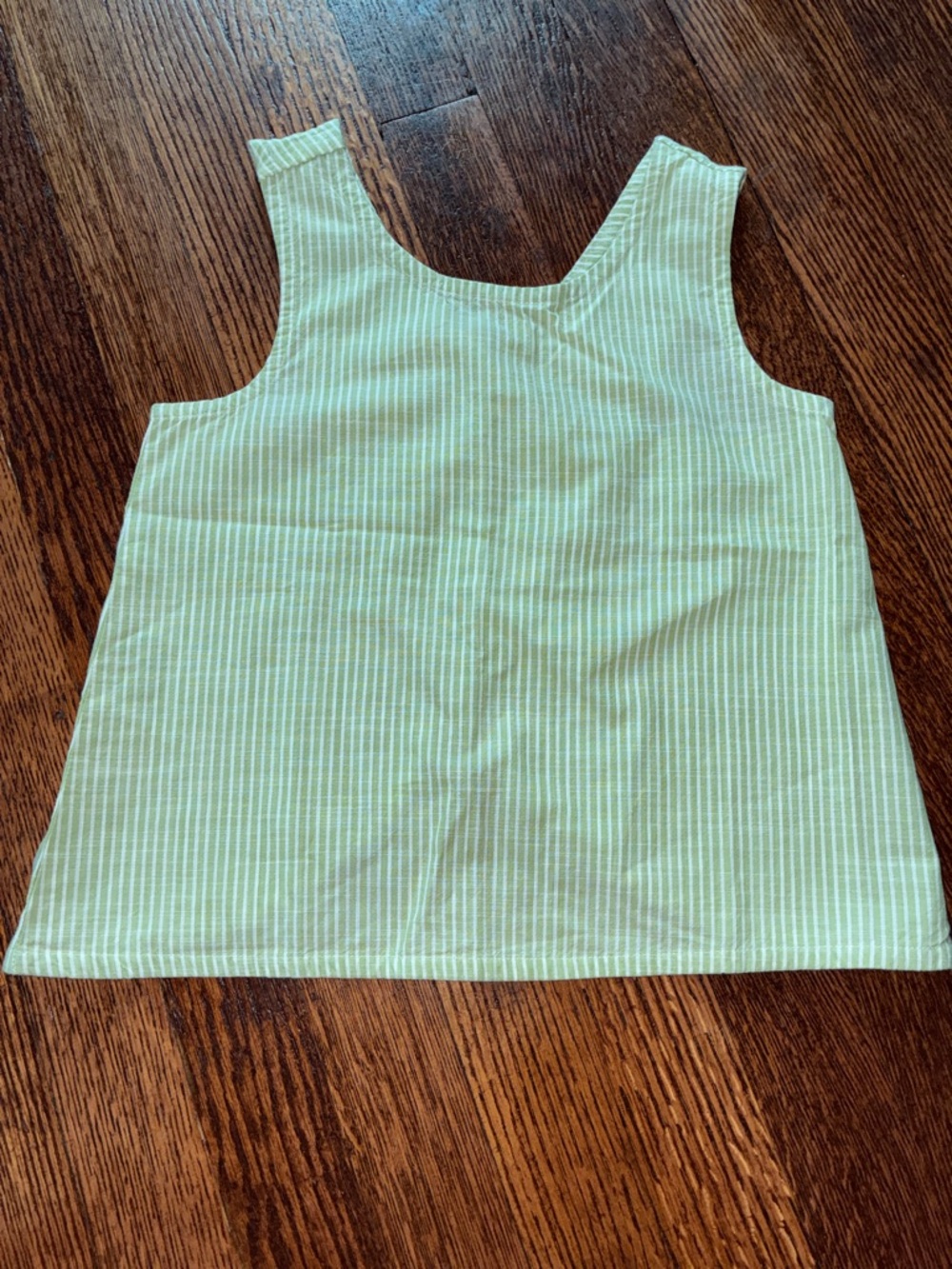 Hanna Andersson Light Green Striped Tank Top